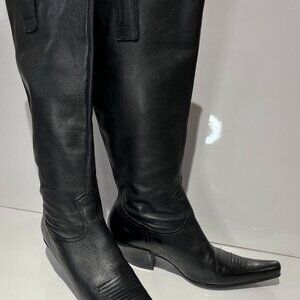 Iconic early 2000s Nine West black leather knee-high...